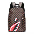 brown sprayground with shark